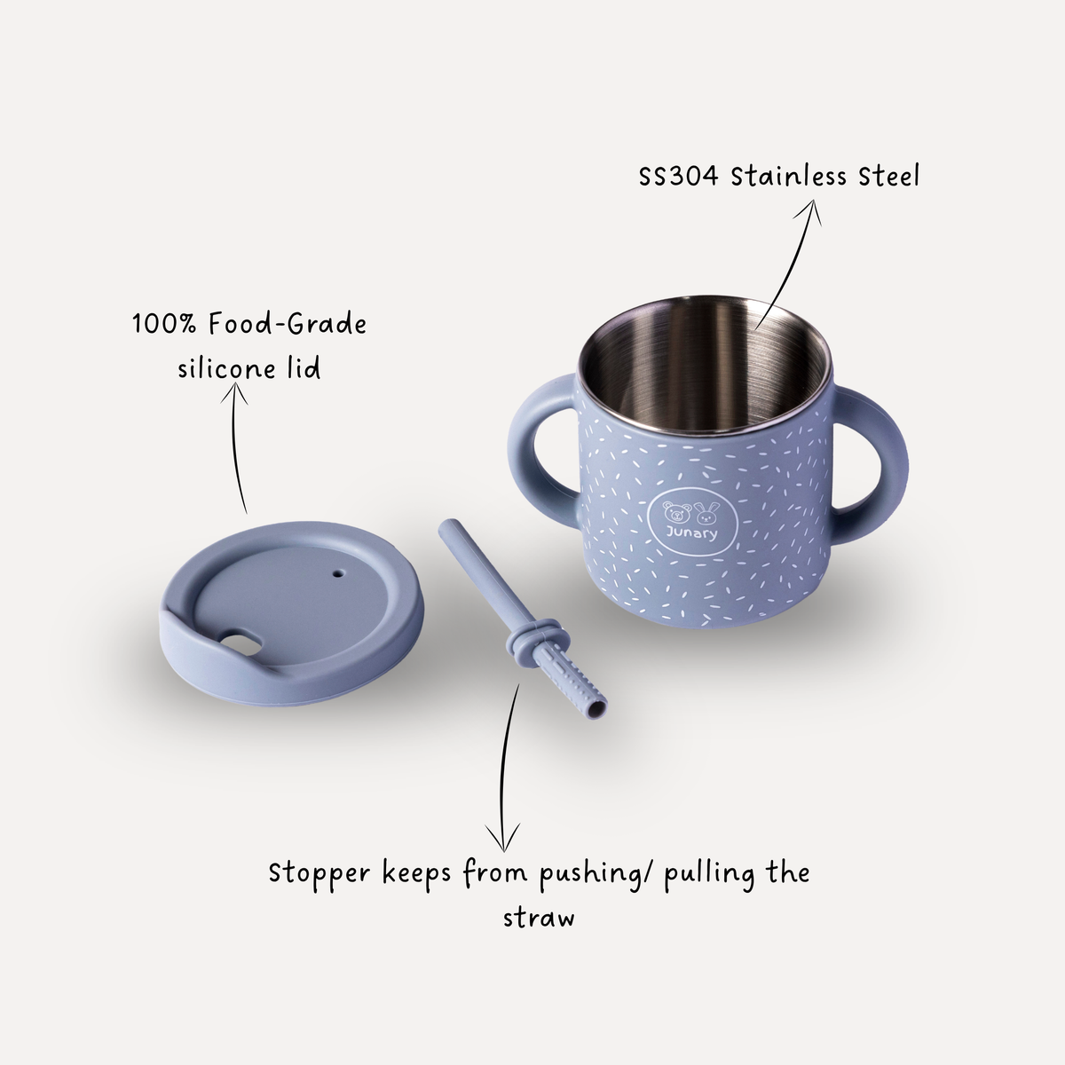 Easy Sips 2-in-1 Stainless Steel & Silicone Straw Cup
