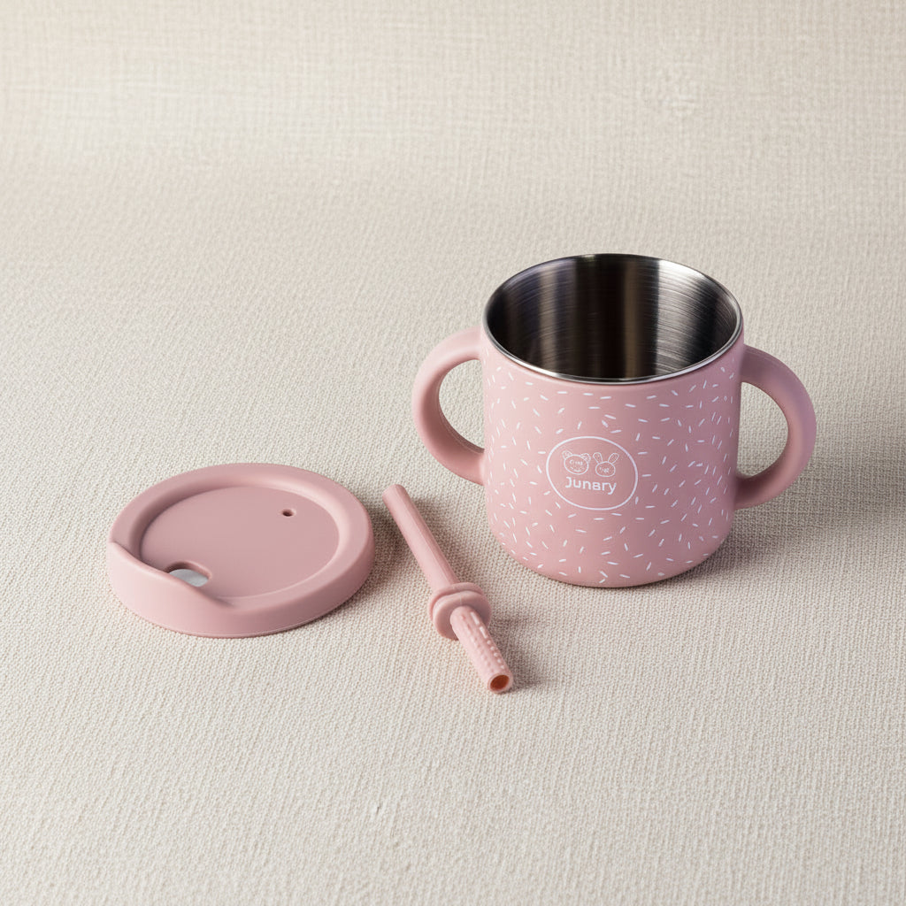 Toddlers Sips Cup. Pink with speckles 