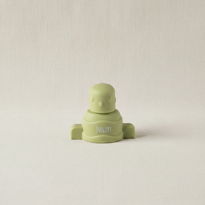 Green Silicone pouch topper for squishy pouches. 